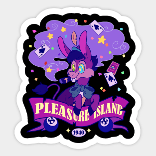 Pleasure Island (neon) Sticker